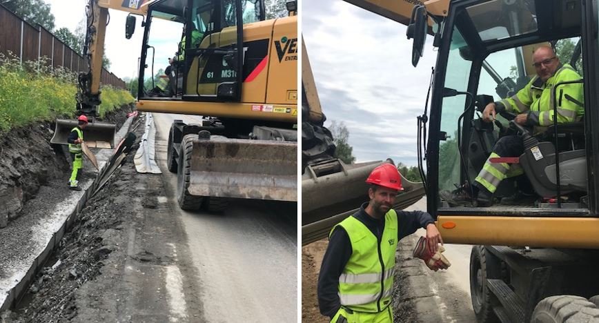 Veflen graver til ny høyspentlinje