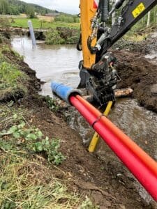 Mye vann i bekken som måtte krysses.