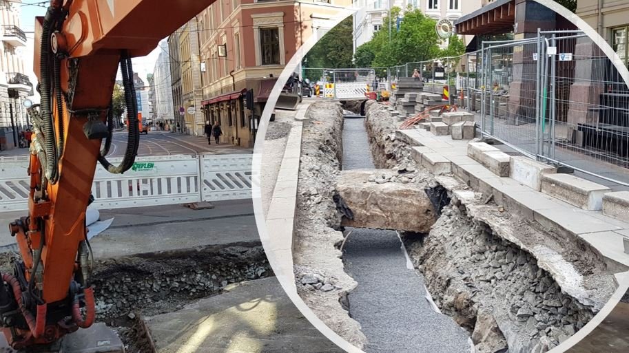 Bildet viser Wergelandsveien og Parkveien