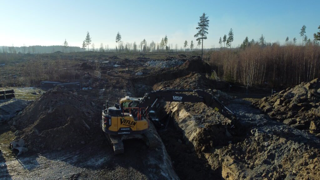 Veflen har grunnarbeidet for boligfeltet Ullern Solside