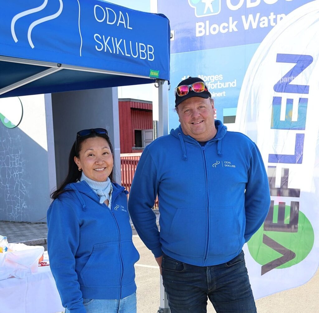 Bilde av Kim Helen da Silva og Kåre Martin Ellevold fra Odal Skiklubb
